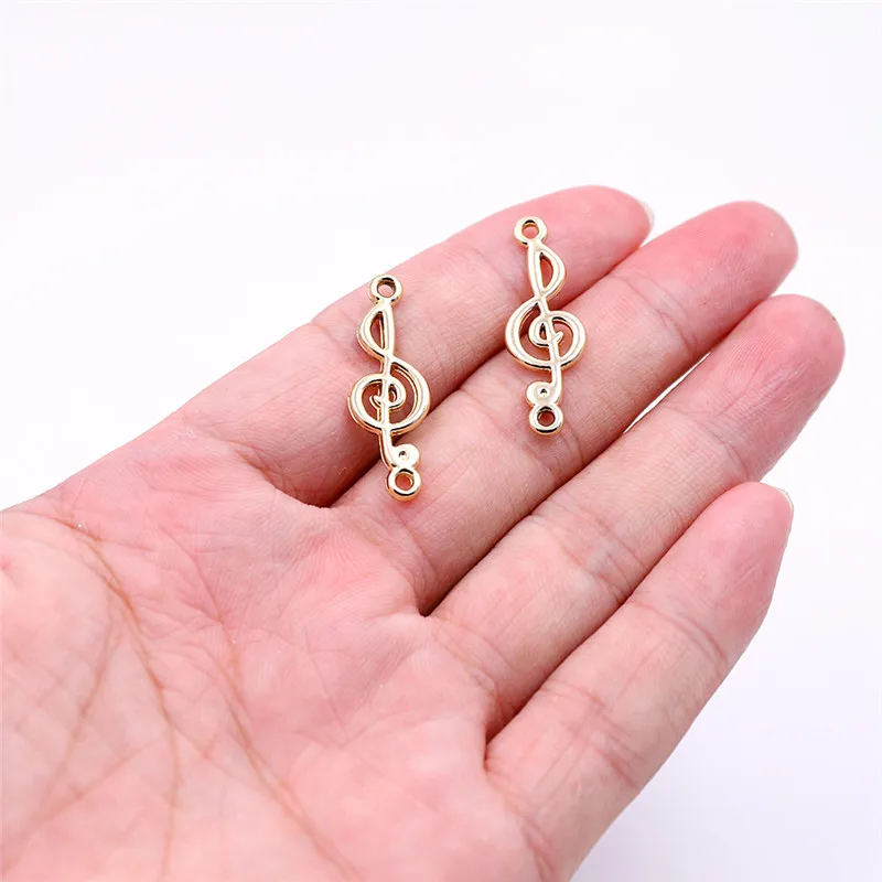 7 10pcs Music Symbol Все оптовые DIY золотые шармы-соединители для браслетов аксессуары несколько серебряных Подвески-соединители для изготовления ювелирных изделий на продажу - Цвет: 7 10pcs Music Symbol