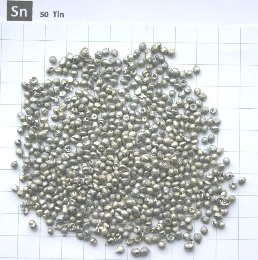 

100gram 99.99% Tin metal shots element 50 sample