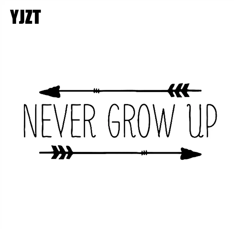 

YJZT 12,7 см * 5,1 см никогда не растет стрелка индивидуальная Автомобильная Наклейка Виниловая наклейка черная серебряная фотография