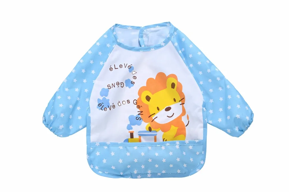 New Kids Feeding Bibs Waterproof Toddler Baby Boys Girls Point Cartoon Childern Saliva Smock Apron &amp Burp Cloths | Детская одежда и