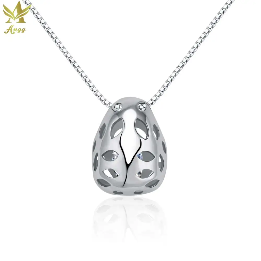 Angg Для женщин Мода 925 Серебряный кулон свадьбы и Обручение Роскошные кубический