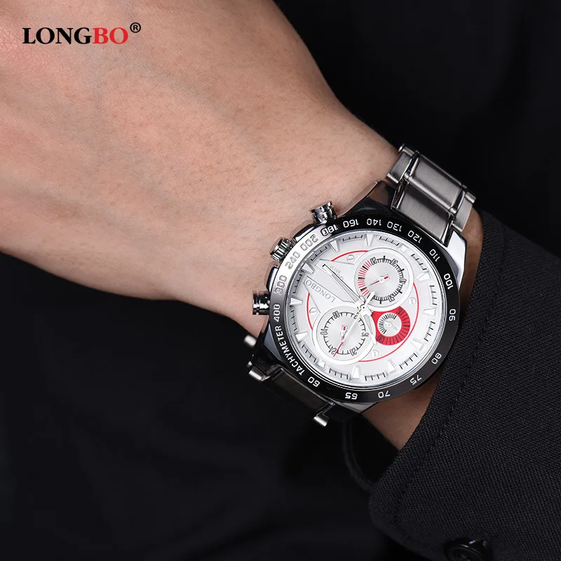 Мужские спортивные часы Longbo Брендовые мужские кварцевые Relogio Masculino военный