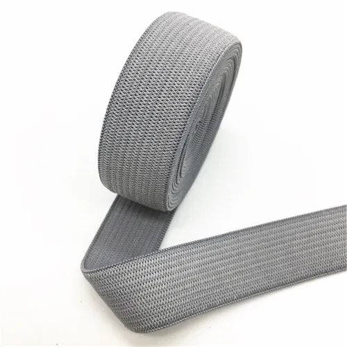 Light gray 2 см эластичные ленты толстые гладкие плетеные нейлоновые эластичные ленты DIY швейная одежда кружевная отделка пояса аксессуары для одежды 1-2 метра - Цвет: Light gray