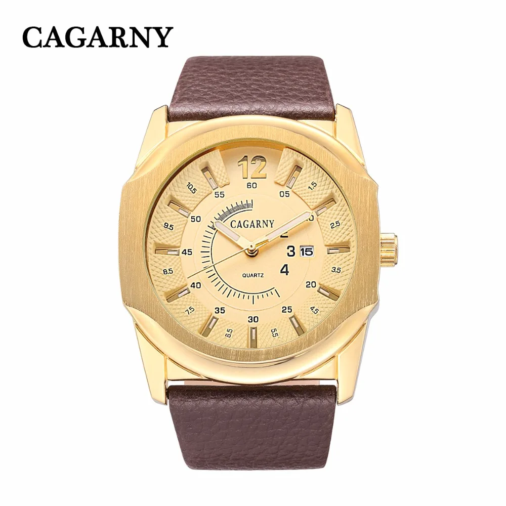 Роскошные брендовые часы мужские спортивные кварцевые золотистые зеркальные