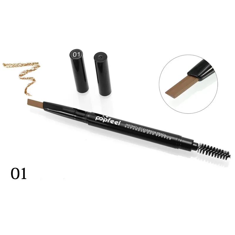 Double head Eyebrow Pencil Popfeel Enhancer 5 Styles For Automatic Waterproof Beauty Tools with Brush | Красота и здоровье
