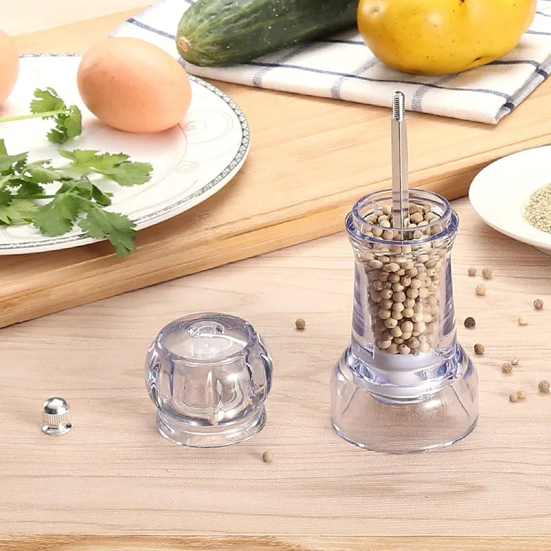 WIILII акриловая зерна для соли трав измельчитель специй зеркальная шлифовальная