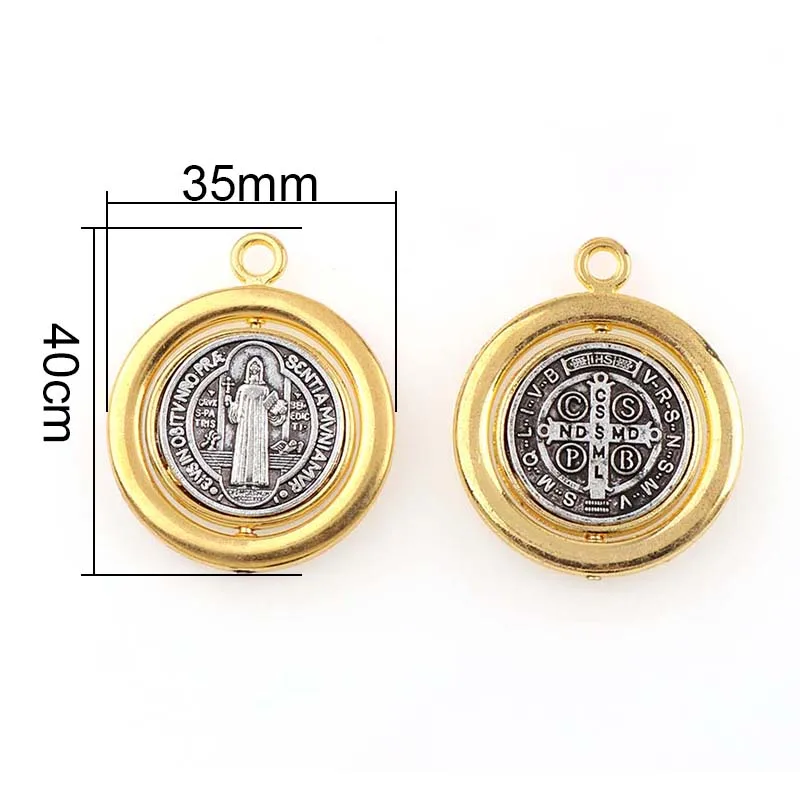 Круглый вращающийся штатив подвеска с изображением Святого Бенедикта