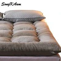 new wool like polyester fibre tatami student dormitory foldable single mattresshostel bedspread bed pad
