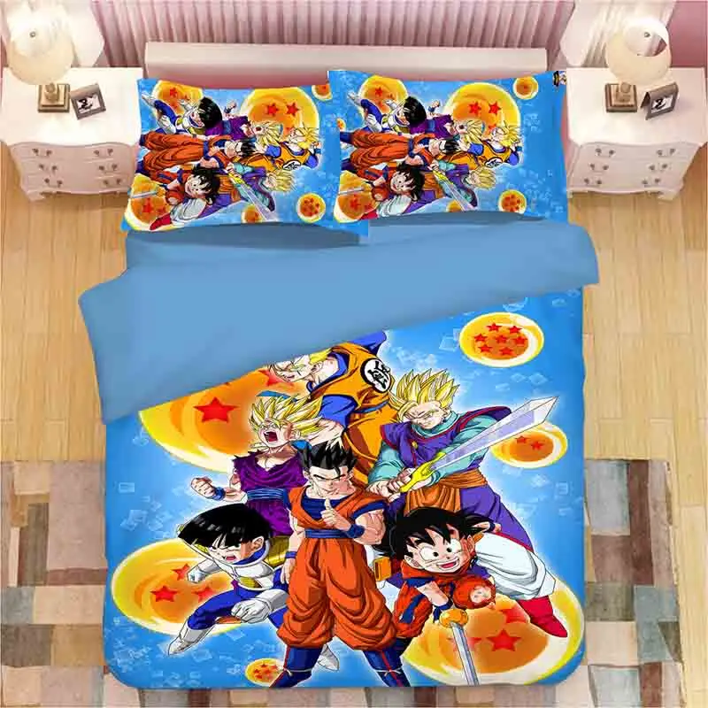 9 Dragon Ball 3D мультфильм печати постельных принадлежностей пододеяльники пододеяльник Dragon Ball z Vegeta Супер Saiyan утешитель постельных принадлежностей - Цвет: 9