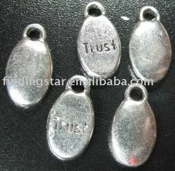 

FREE SHIPPING 180pcs Tibetan sivler TRUST charm A645