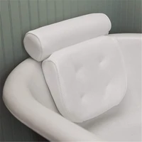 luxury home non slip soft tub spa pillow cushion neck back support foam comfort bathtub 6 suction cups bathroom accessories