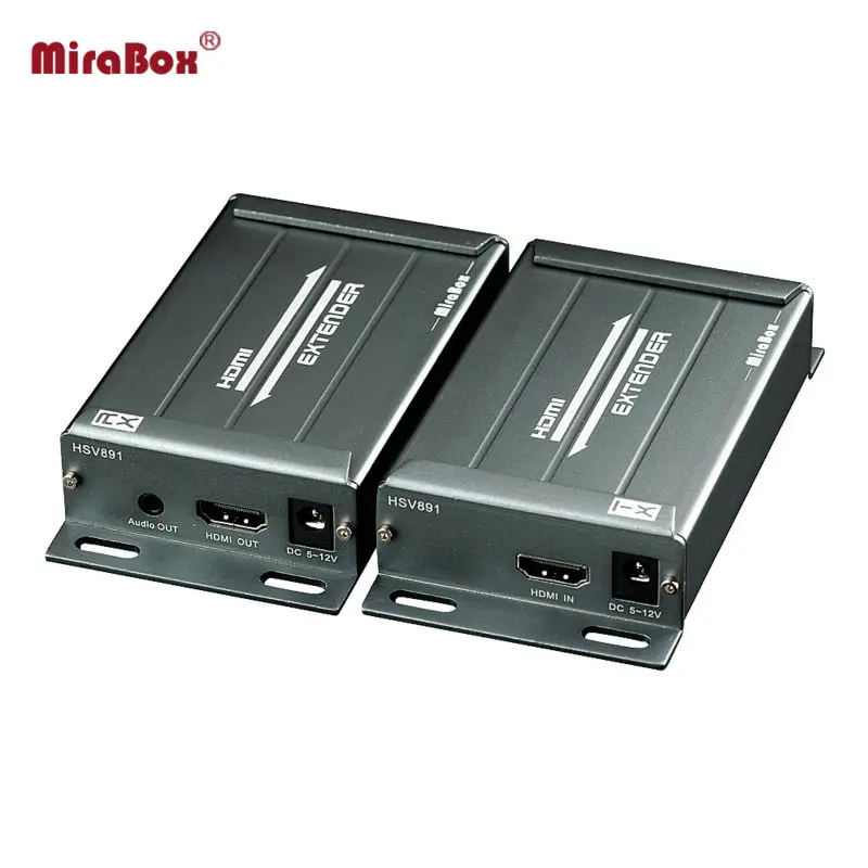 MiraBox HDMI удлинитель приемник Отправитель Casecaded с аудио экстрактор поддержка 3,5 мм разъем по TCP/IP RJ45 Ethernet Cat5e Cat6