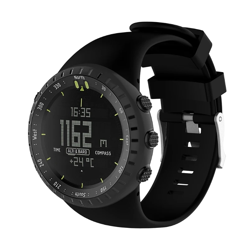 Сменный силиконовый ремешок для наручных часов Suunto Core черные спортивные часы |