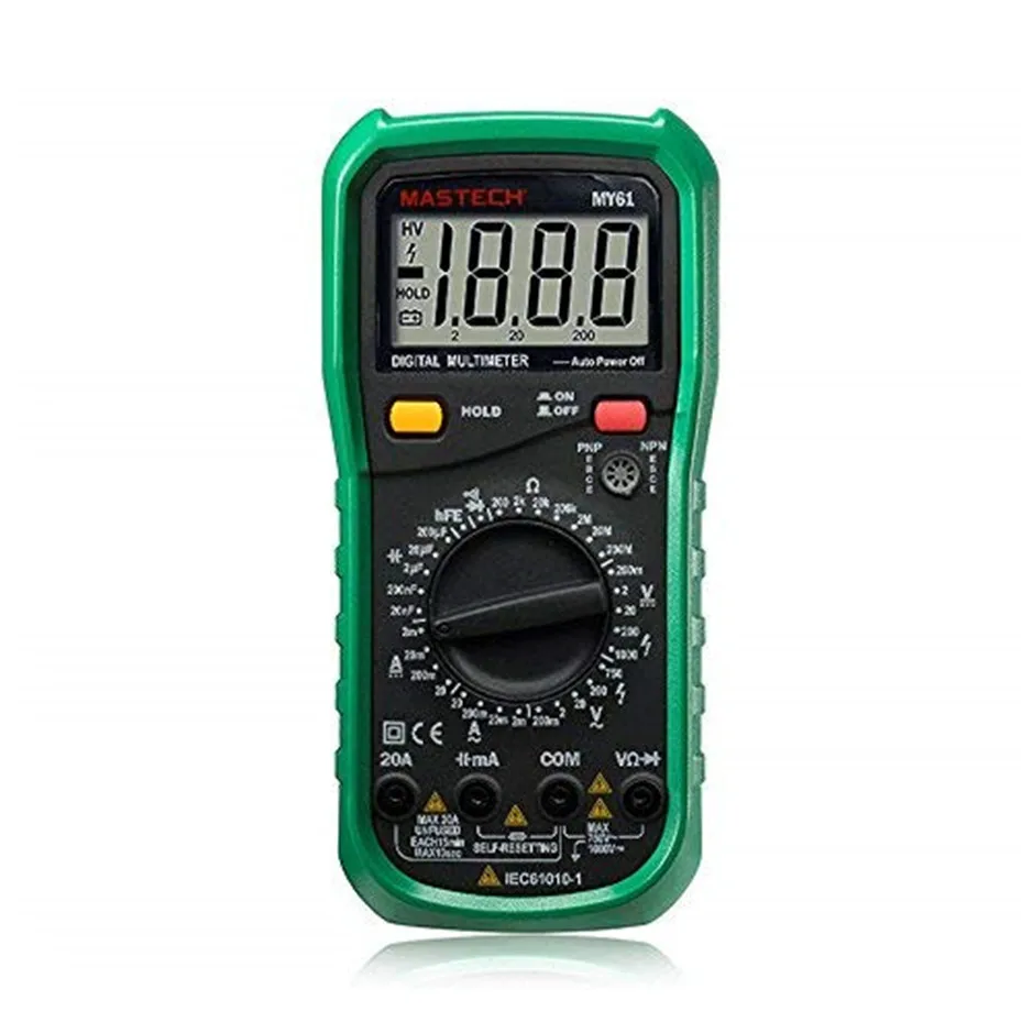 MASTECH MY61 DMM Цифровой мультиметр AC/DC Амперметр Вольтметр Омметр Профессиональный