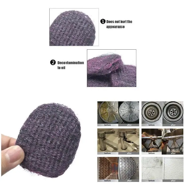 10 шт. Волшебная Чистящая нано стальная шерстяная губка для кухонной мебели