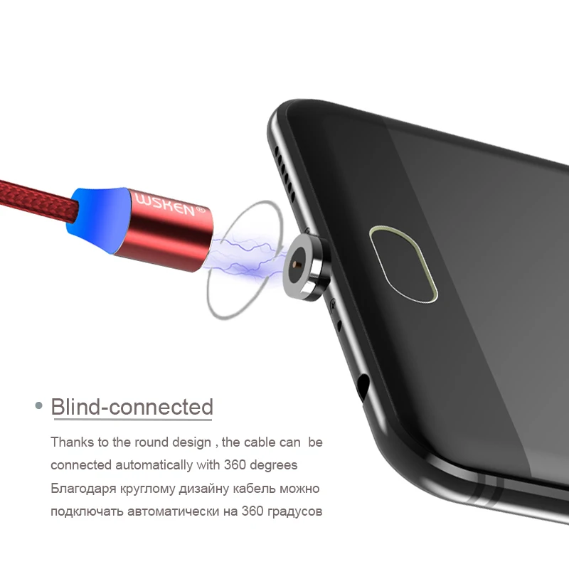 Micro USB/Тип C/IOS вилки Магнитный кабель Зарядное устройство для samsung Galaxy S9 S8 S7 Xiaomi