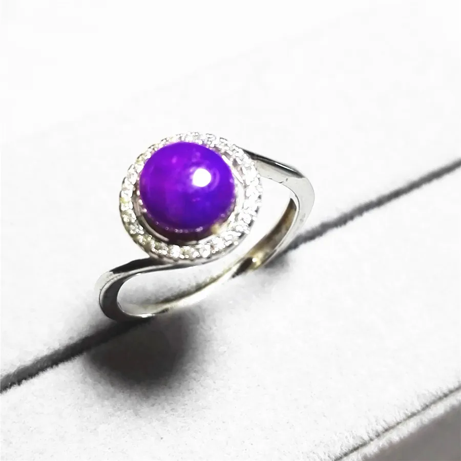 925 Sterling Silver Jewelry Fashion Women Purple Natural Sugilite Ring Drop Shipping | Украшения и аксессуары