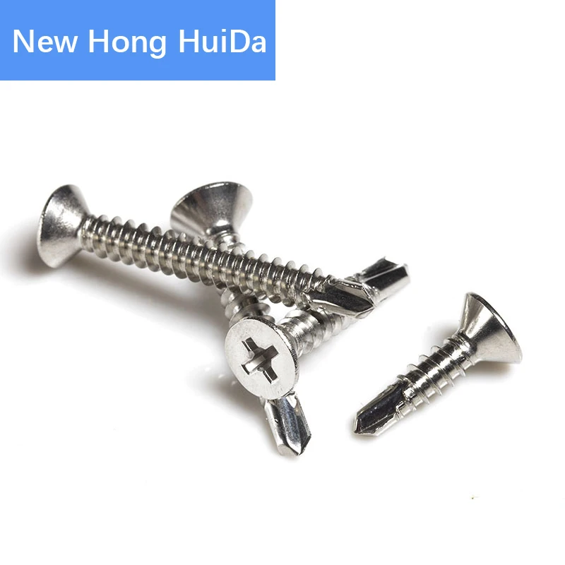 #6 #8 #10 #12 #14Phillips Flat Head Self Drill Screw Thread Tapping Bolt 410 Stainless Steel M3.5 M4.2 M4.8 M5.5 M6.3 | Обустройство