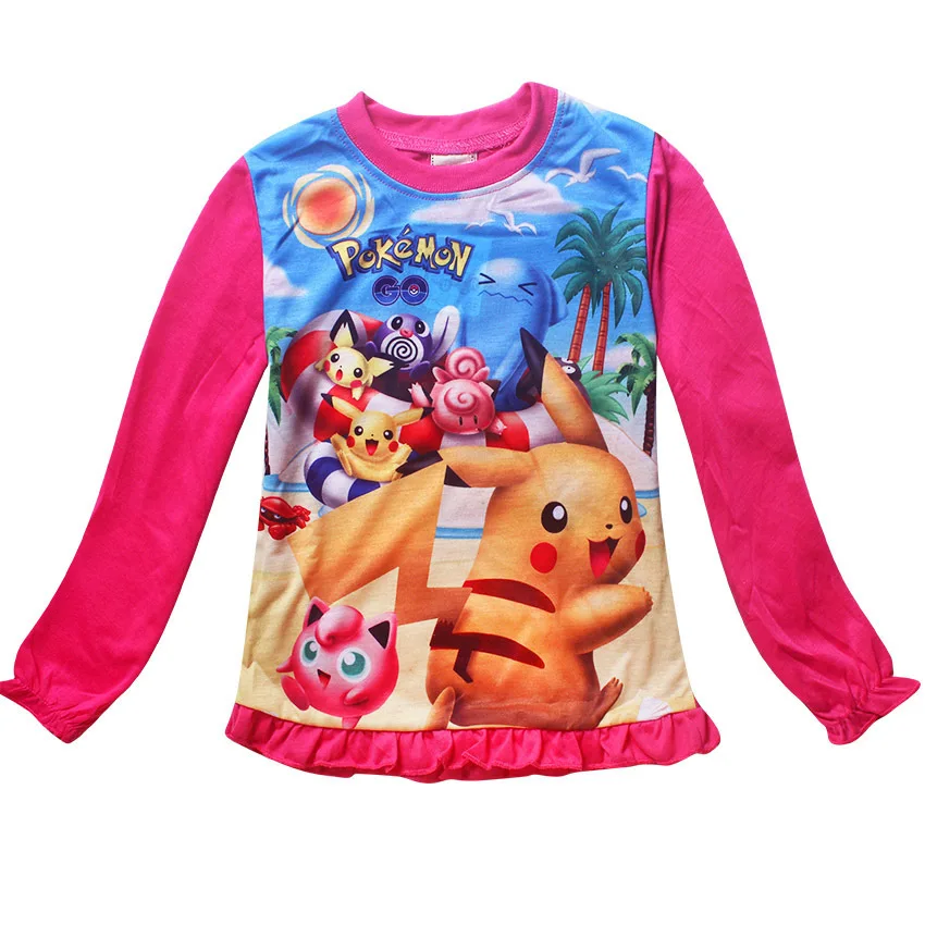 Новинка весна-лето 2018 Пижамный костюм для девочек Хлопковая пижама с длинными