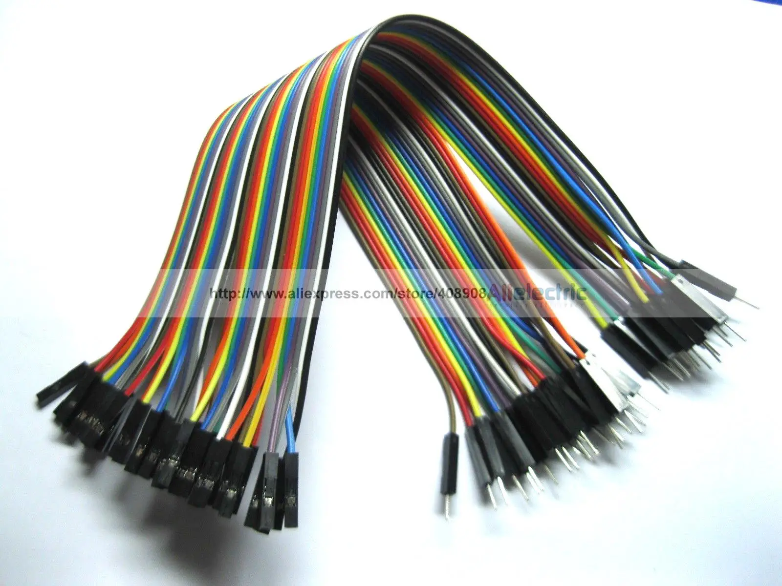 Цветной ленточный кабель 20 см 8 Дюймов 5 шт. штекер гнездо 40 контактов 2 54 мм|wire