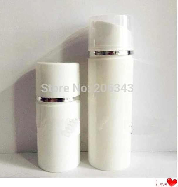 150 мл белая пластмассовая Вакуумная бутылка с серебряной линией Белая