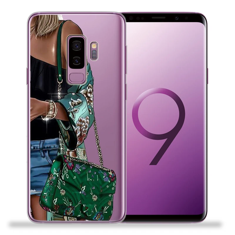 07 Модные женские туфли на высоком каблуке с цветами для samsung Galaxy S9 S8 S10 Plus S7 S6 Edge S10 Lite Note 8 9 Мягкий ТПУ чехол Etui - Цвет: 07