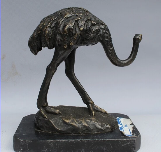 Бесплатная 7 &quotСтатуя Скульптура Страусиная птица дикая природа арт-деко Стиль