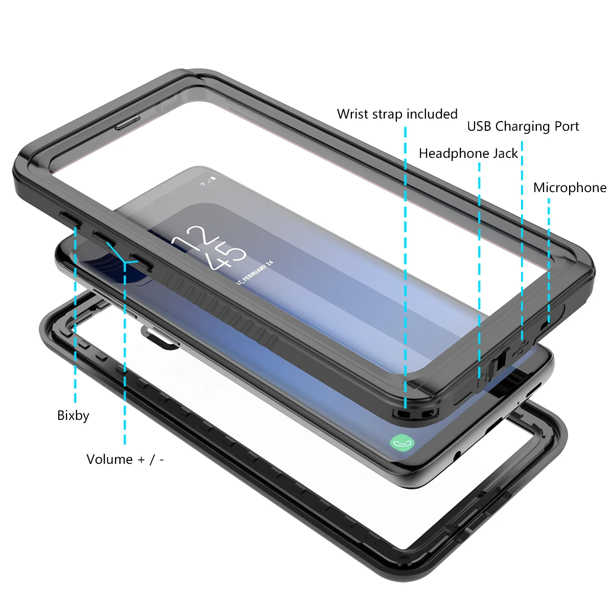 IP68 Водонепроницаемый чехол для samsung S9 Plus чехол S9 Note 9 чехол для подводного плавания для iPhone X XS Max XR водонепроницаемый чехол