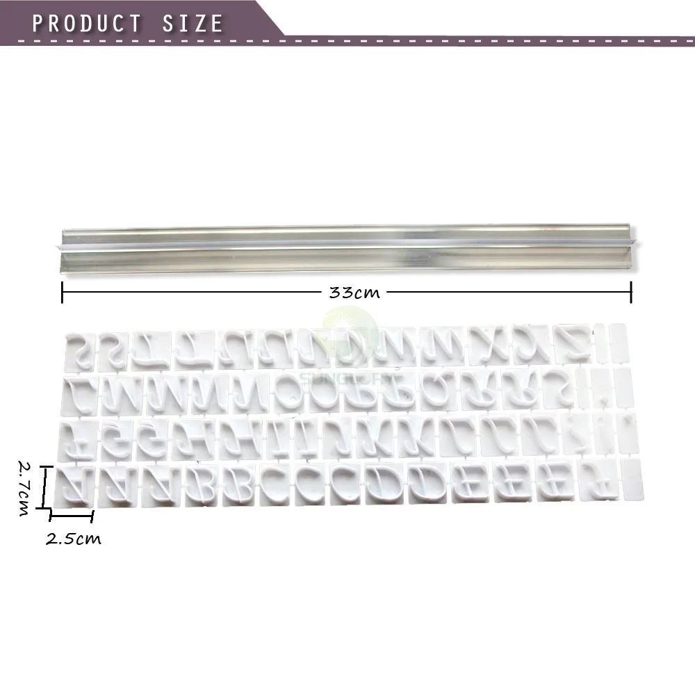 Пластиковые DIY Алфавит буквы торт форма символ прописные печенье резак для