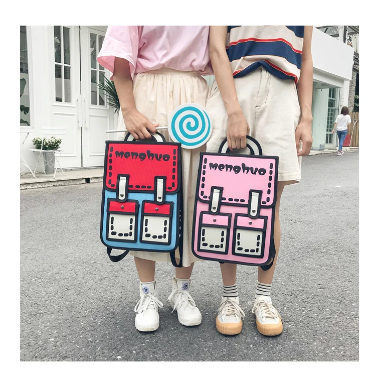 2018 новые модные женские туфли рюкзаки Винтаж квадратных элемент canvas женская