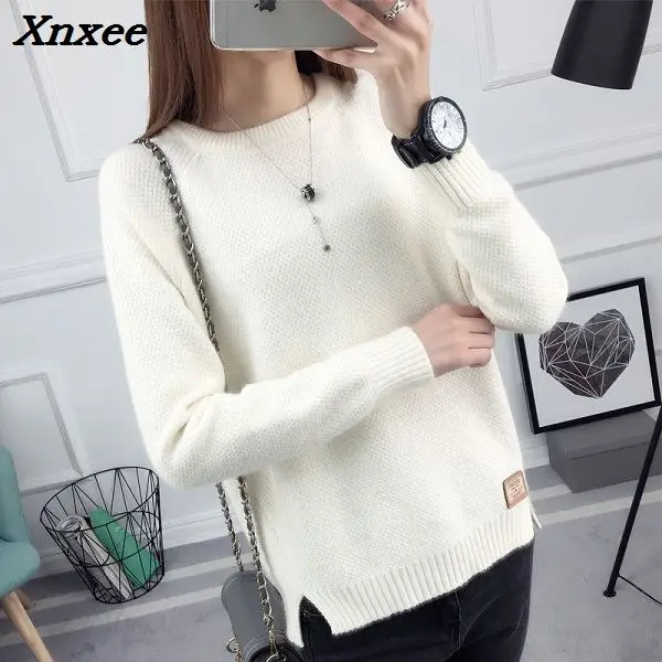 

jumper Autumn 2018 spring Korean Short all-match winter warm sweater knitted shirt with long sleeve loose women sweater pullover