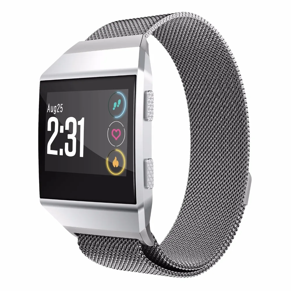 Fitbit культовые браслеты металлические, Joyozy нержавеющая сталь магнитная сетка сменный ремешок для Fitbit Ionic Smart Wa