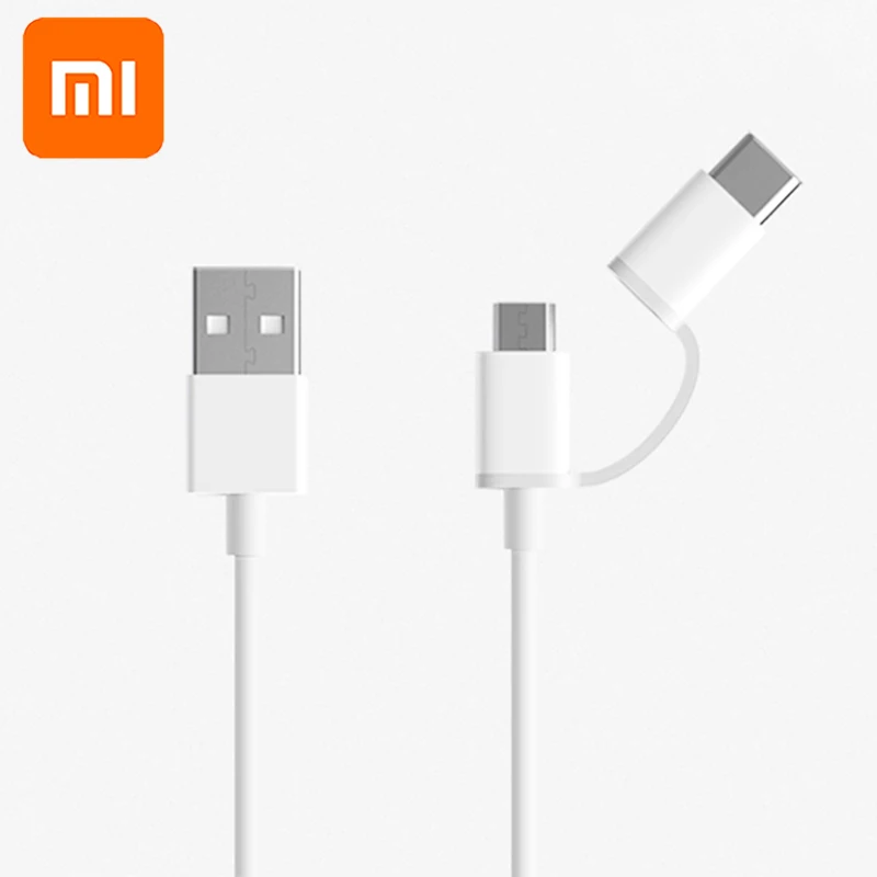Зарядный кабель Xiao mi 2 в 1 mi cro USB-Type C для синхронизации данных, обычно провод для mi 5 5A 5C 5X 5S plus 6 6X8 SE 9 redmi 4A X