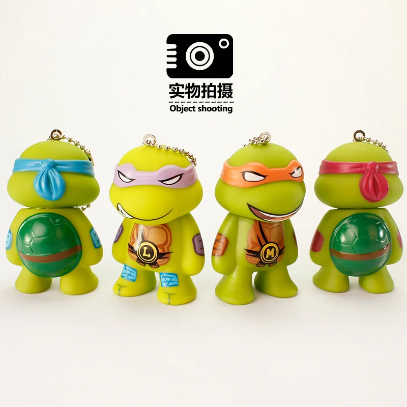 Последний мультфильм животное LED Звук черепаха фонарик брелок кукольная сумка