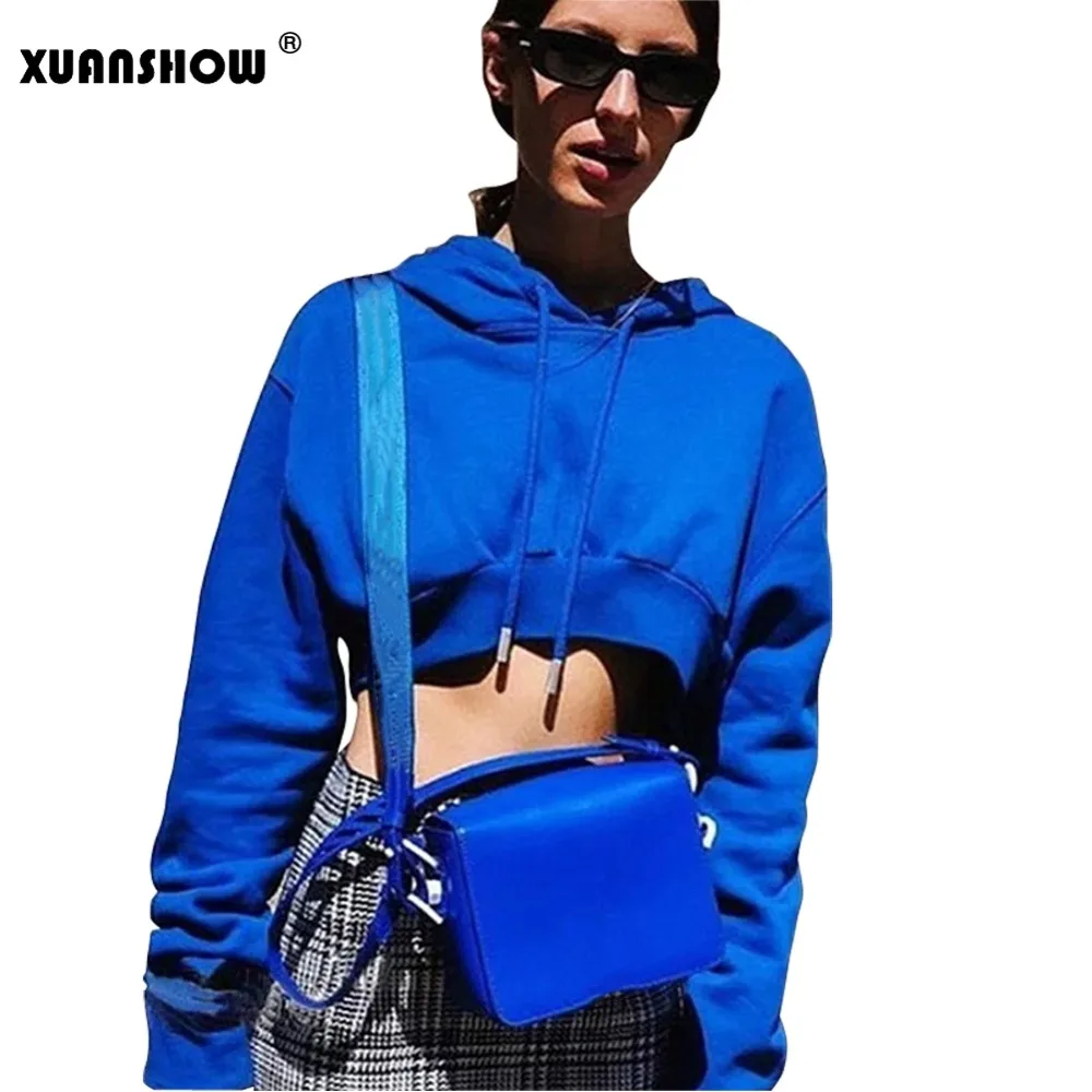 XUANSHOW 2018 осенние высококачественные женские толстовки с длинным рукавом женский