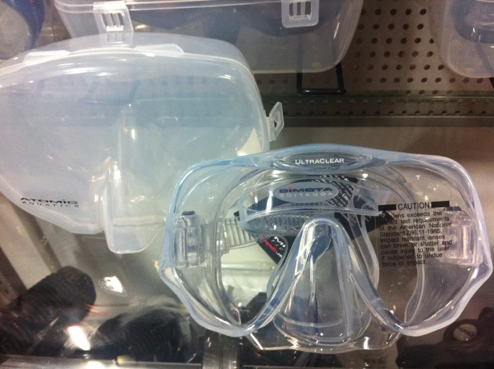 Прозрачная безрамочная маска для дайвинга|frameless dive mask|diving maskatomic aquatics |