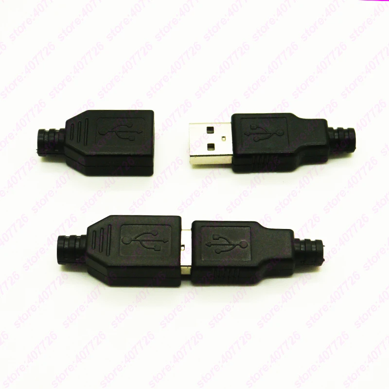 Штепсельная Вилка USB A типа сделай сам с пластиковым корпусом 10 шт.|usb female connector|usb 2.0
