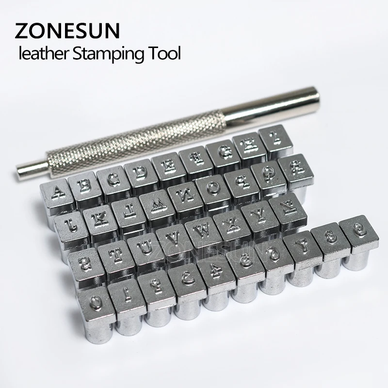Инструменты ZONESUN штамп с надписью инструмент большой кейс 26 алфавит сделай сам