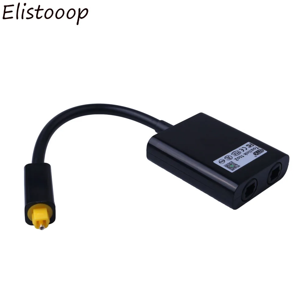 Elitooop цифровой SPDIF оптический аудио сплиттер 2 Way разделитель toslink адаптер 1 вход
