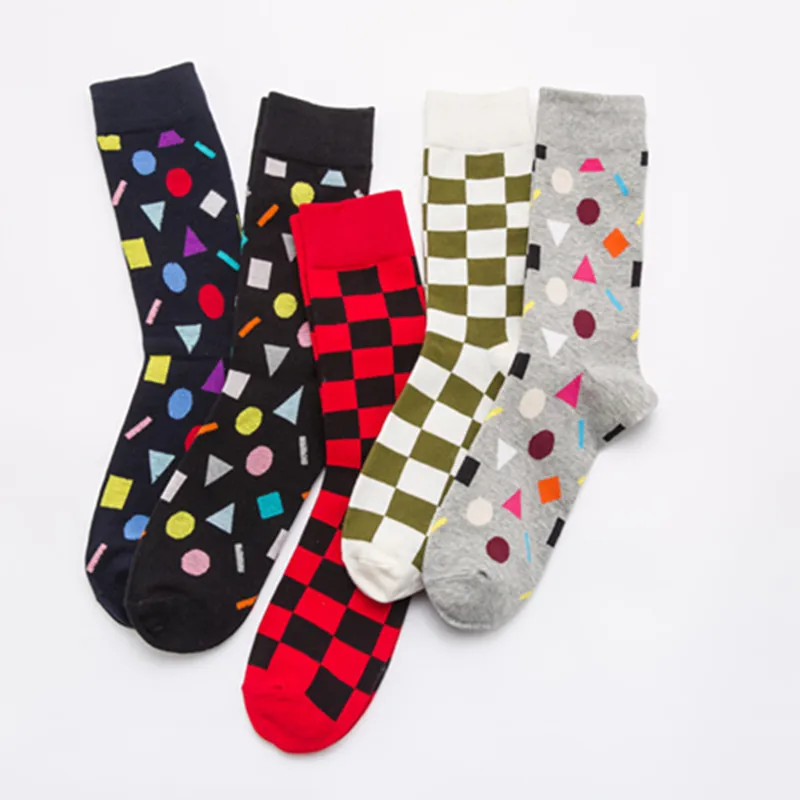 10 пар счастливых мужских и женских носков оптовая продажа больших размеров