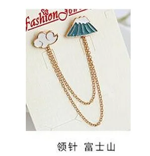 Высокое качество маленький белый кролик счастливая кошка омлет Гора Fuji планета облако Молния Брошь на