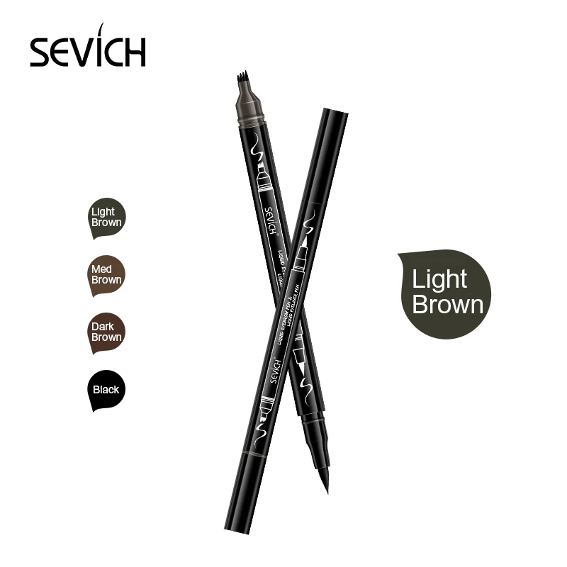 Light Brown Sevich, тени для бровей, косметика, натуральная, стойкая краска, тату, для бровей, водостойкая, 4 цвета, карандаш для бровей, макияж, набор - Цвет: Light Brown