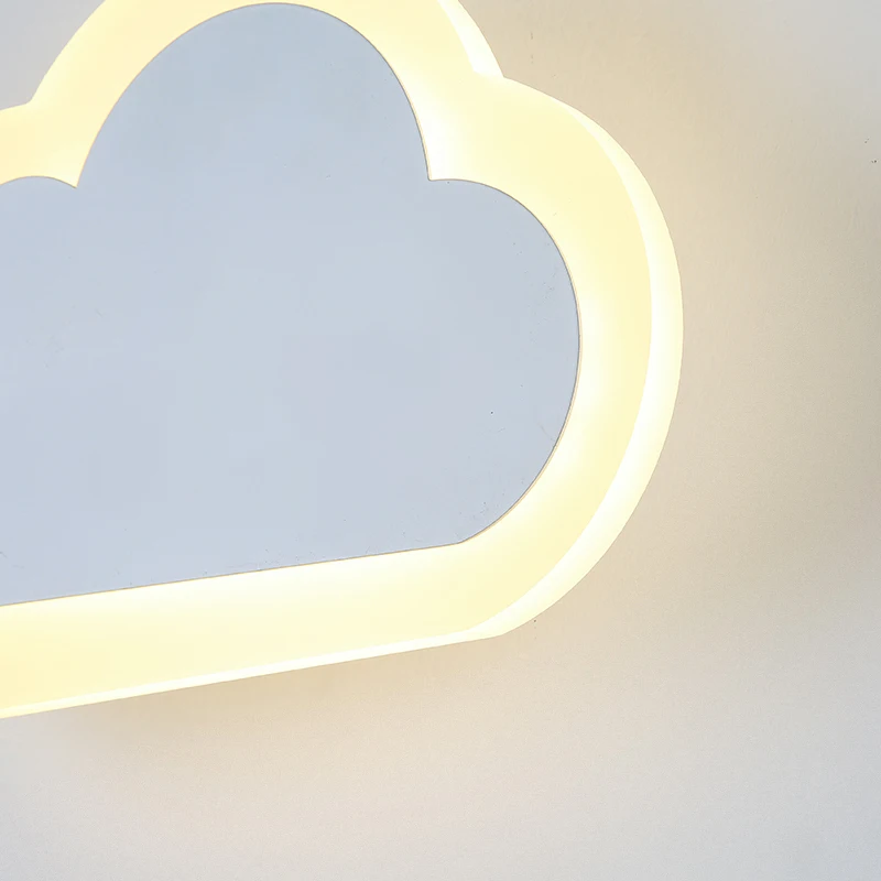 Современные светодиодные облако настенный светильник акрил абажур детский