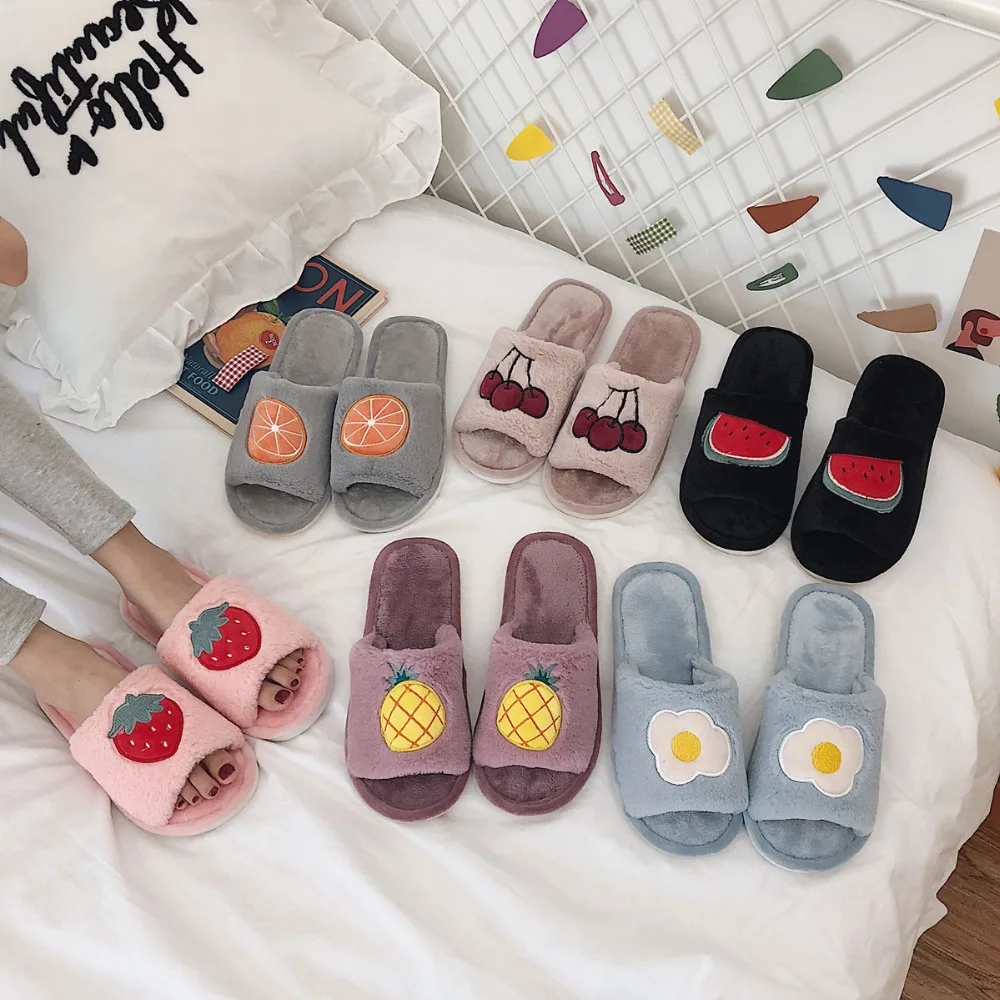 Новинка 2019 женские милые домашние тапочки модные замшевые теплые на толстой