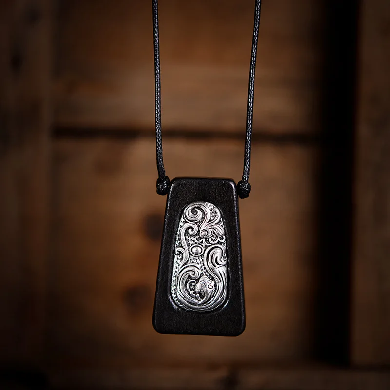 Деревянное ожерелье BOEYCJR из сплава йоги в наличии этническое с подвеской на удачу