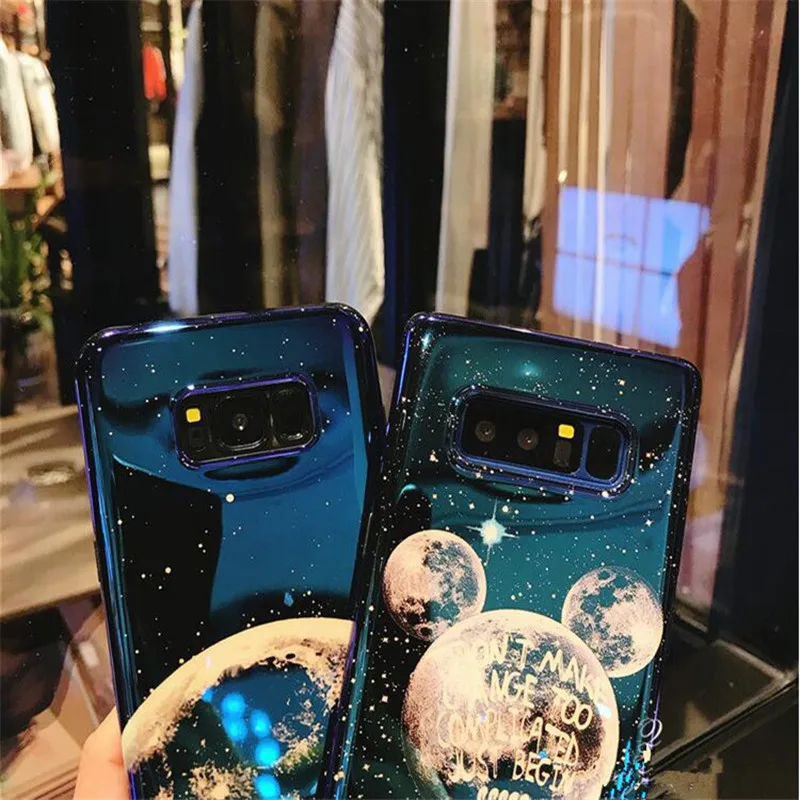Чехол Ourpho для samsung Galaxy S8 S9 NOTE 8 9 чехол телефона милые животные уши планета Луна