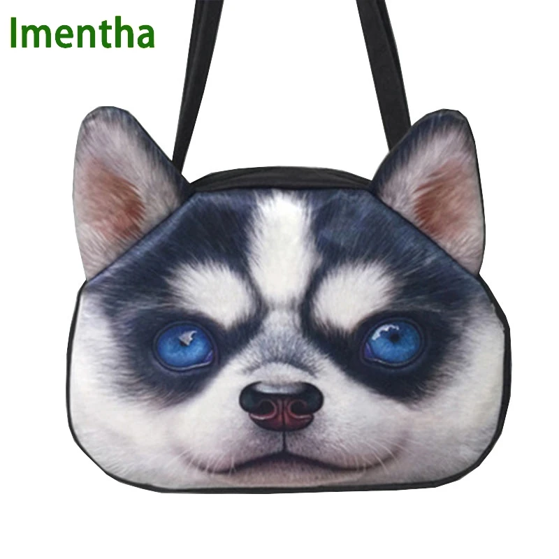 2017 Большие женские сумки на плечо с 3D рисунком собаки и животного из мультфильма