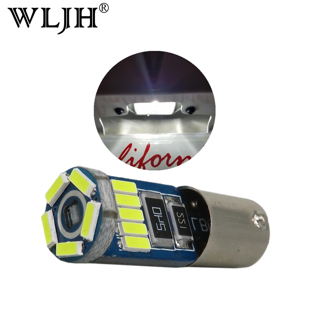 WLJH 2x Canbus светодиодный BA9S T4W 64111 12V 4014 SMD автомобилей Тюнинг светильник Интерьер