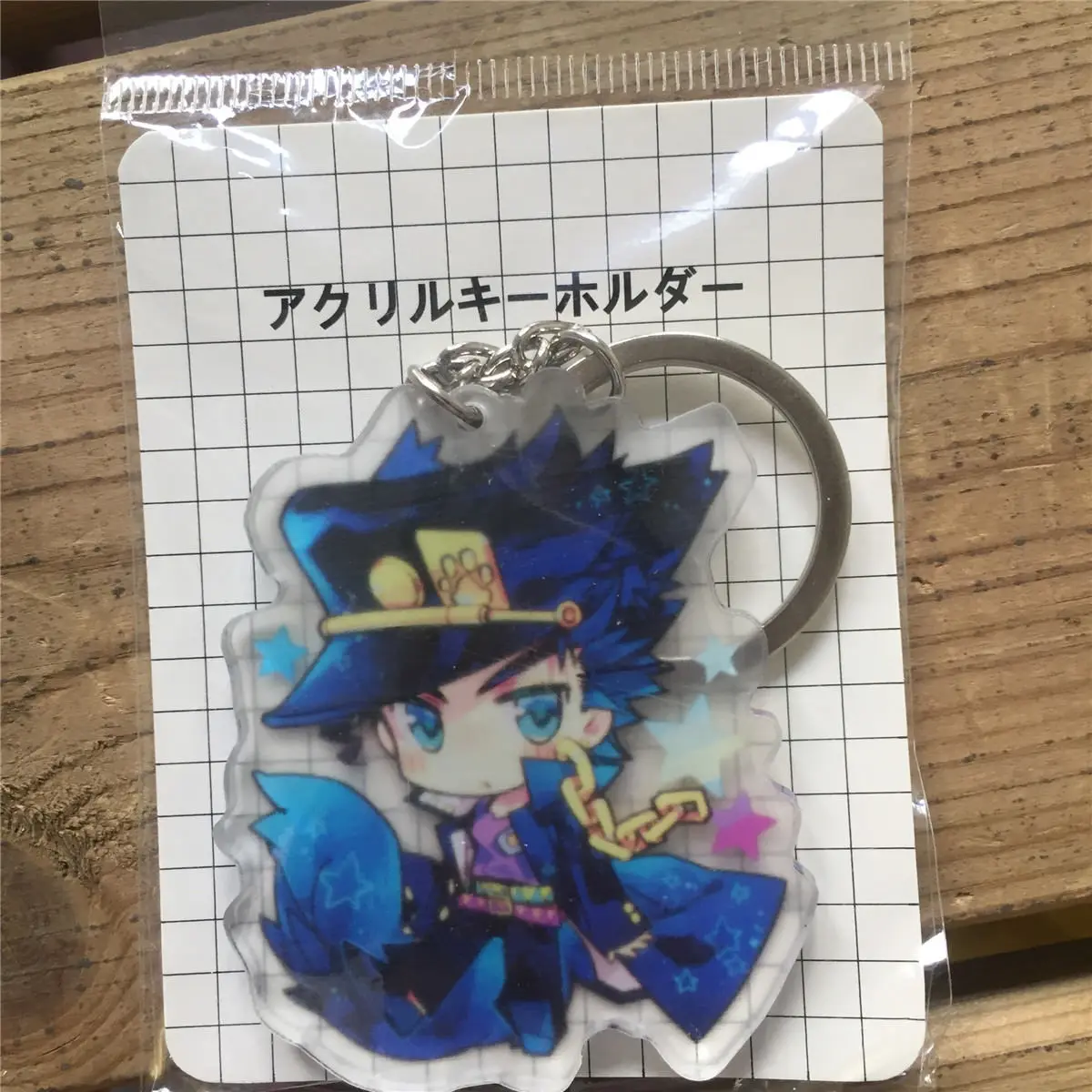 

JoJo's Bizarre Adventure Keychain Strap Keyring Acrylic Kujo Jotaro 6cm Cute