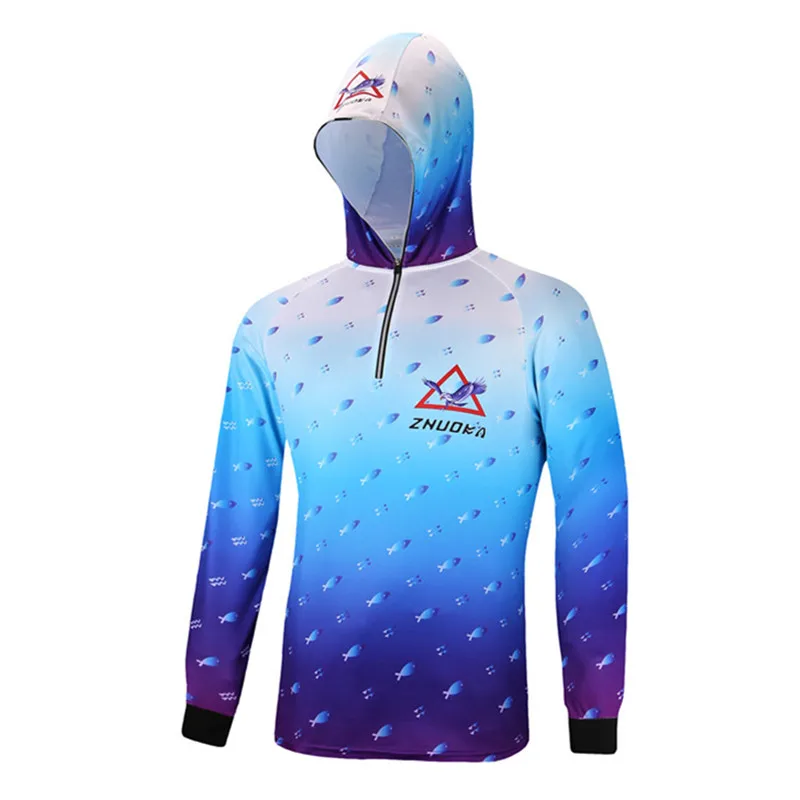 Hoodie 02 Новые наружные спортивные мужские дышащая одежда для рыбалки быстросохнущие анти УФ 40+ анти-Москит с длинным рукавом с капюшоном женские рубашки для рыбалки - Цвет: Hoodie 02